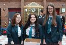 Pupils selling croissants Rebecca Gilbert, Molly Greer and Sarah Nesbitt